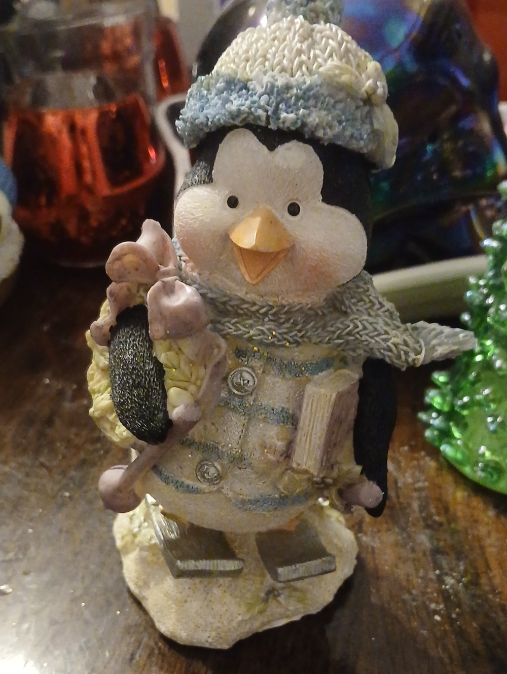 Penguin Small Pet Figurine - Cream and Black Decorative Statue